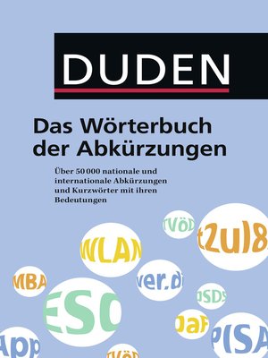 cover image of Duden--Das Wörterbuch der Abkürzungen